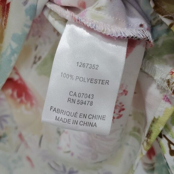 Rachel Zoe Womans Floral Wrap Blouse Side Tie Pink Red Green Blue Size Small NWO - Picture 4 of 7